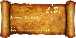 Lovas Dániel névjegykártya